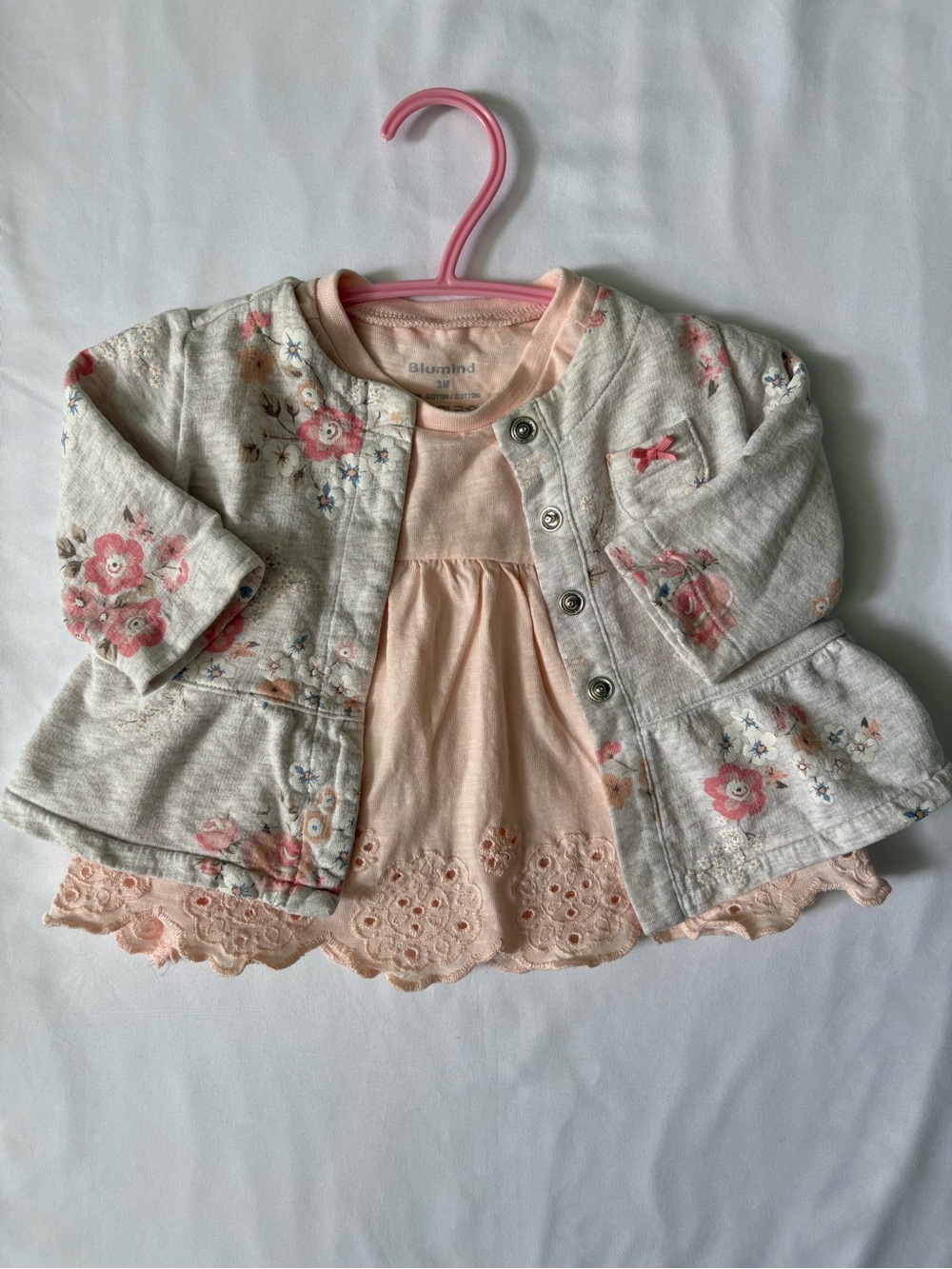 ๐ธ๐ with bundle Peplum Jacket with Pink Dress - Baby girl